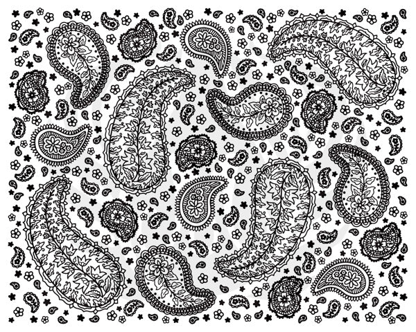 Šablona na sítotisk Mayco DSS-203 Paisley Full Design – souvislý vzor paisley